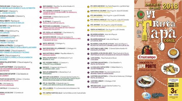 Conil celebra estos días su VI Ruta de la Tapa