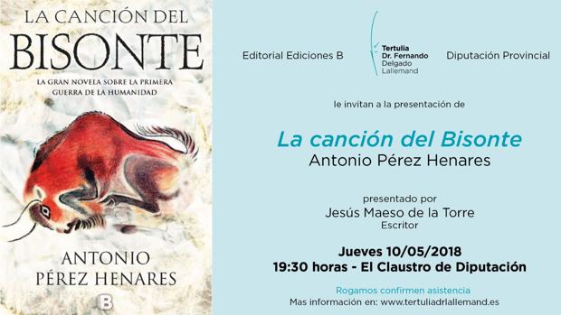 Tertulia sobre la novela 'La canción del bisonte' del escritor Antonio Pérez Henáres