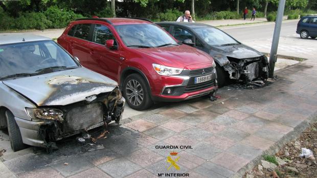 Detenido por incendiar cuatro coches