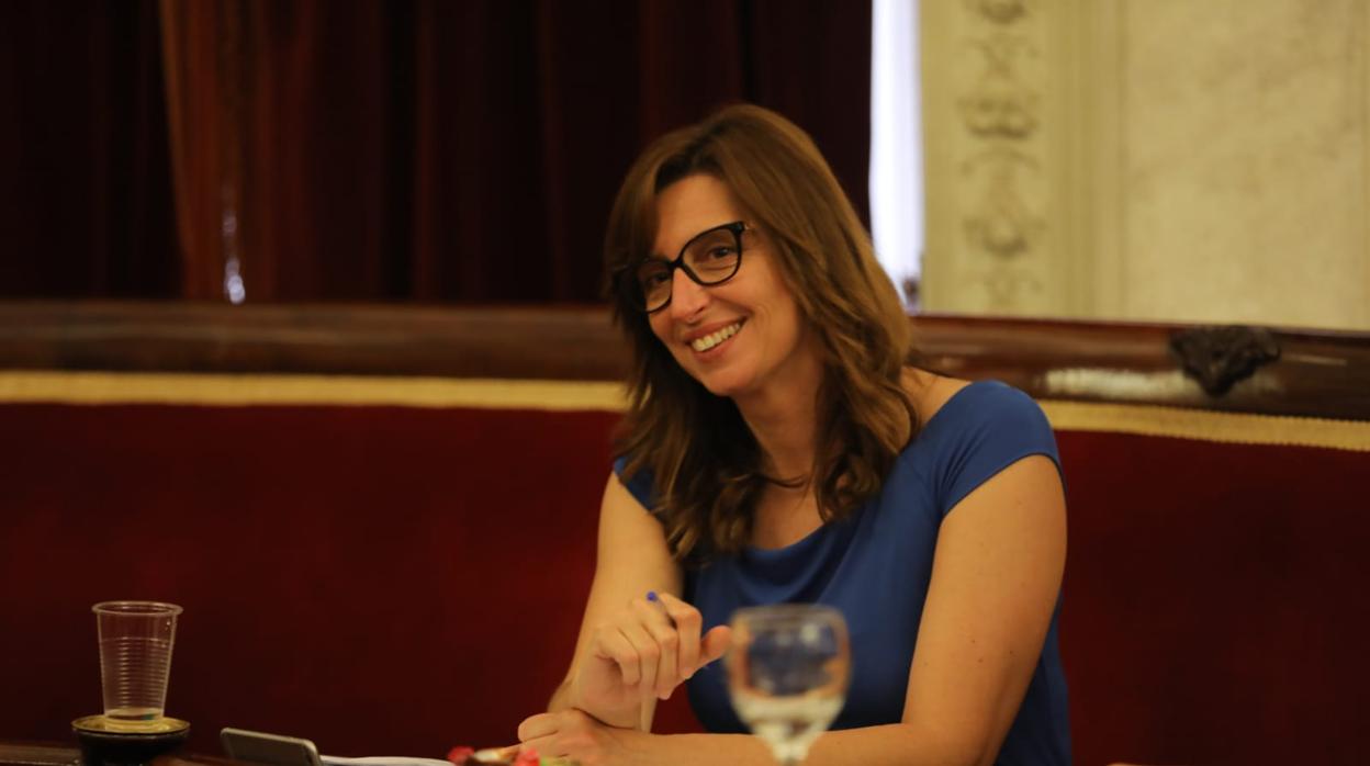 Victoria Rodríguez, en el pleno del pasado viernes en el Ayuntamiento.