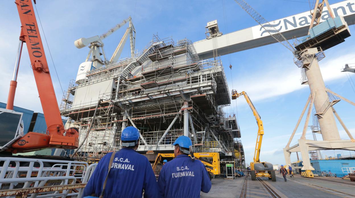 Segunda estructura offshore construida por Navantia-Puerto Real para Iberdrola