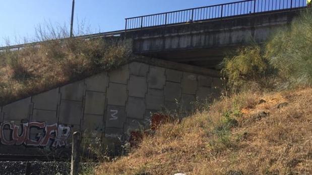 Herido grave tras caer desde el puente ferroviario de Arahal