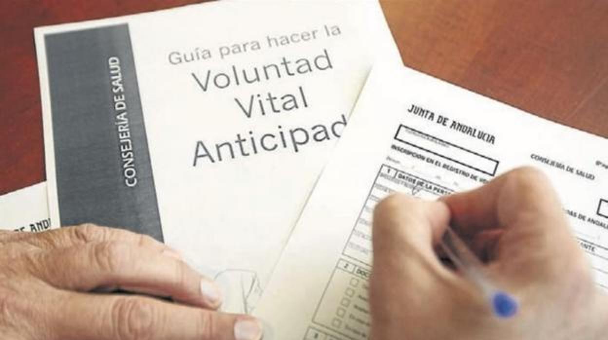 Formulario para rellenar la voluntad vital anticipada.