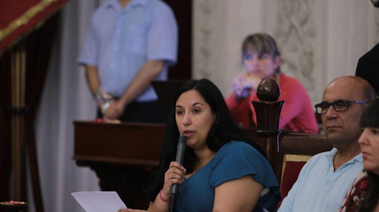 La portavoz de Podemos en el Ayuntamiento, Ana Fernández.