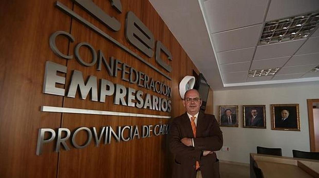 Javier Sánchez Rojas es el presidente de los empresarios gaditanos.