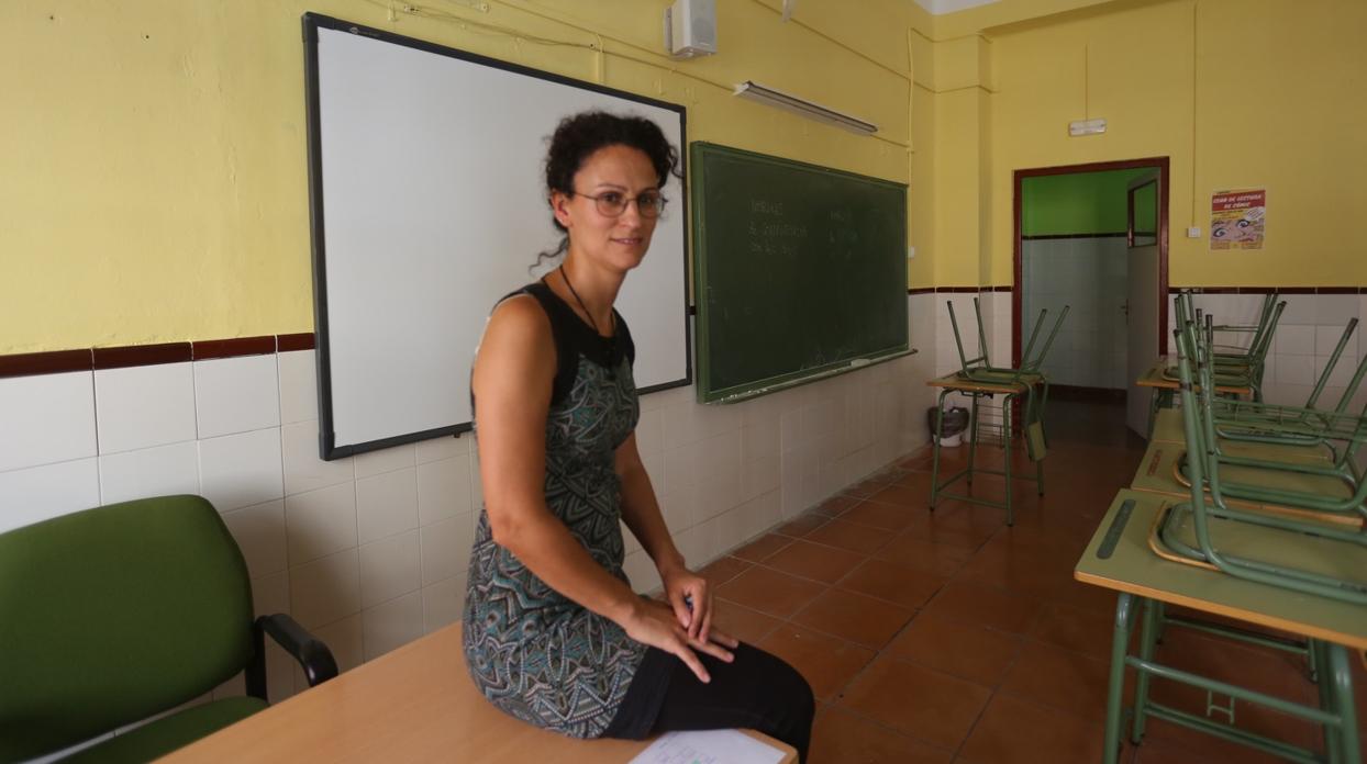 Isabel Fernández, en el IES Columela de Cádiz.