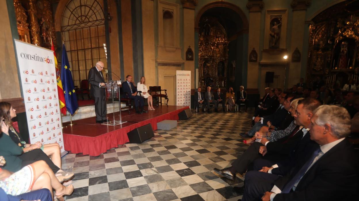 Pérez-Llorca en su intervención en el homenaje a la comunidad iberoamericana por los 40 años de la Constitución.