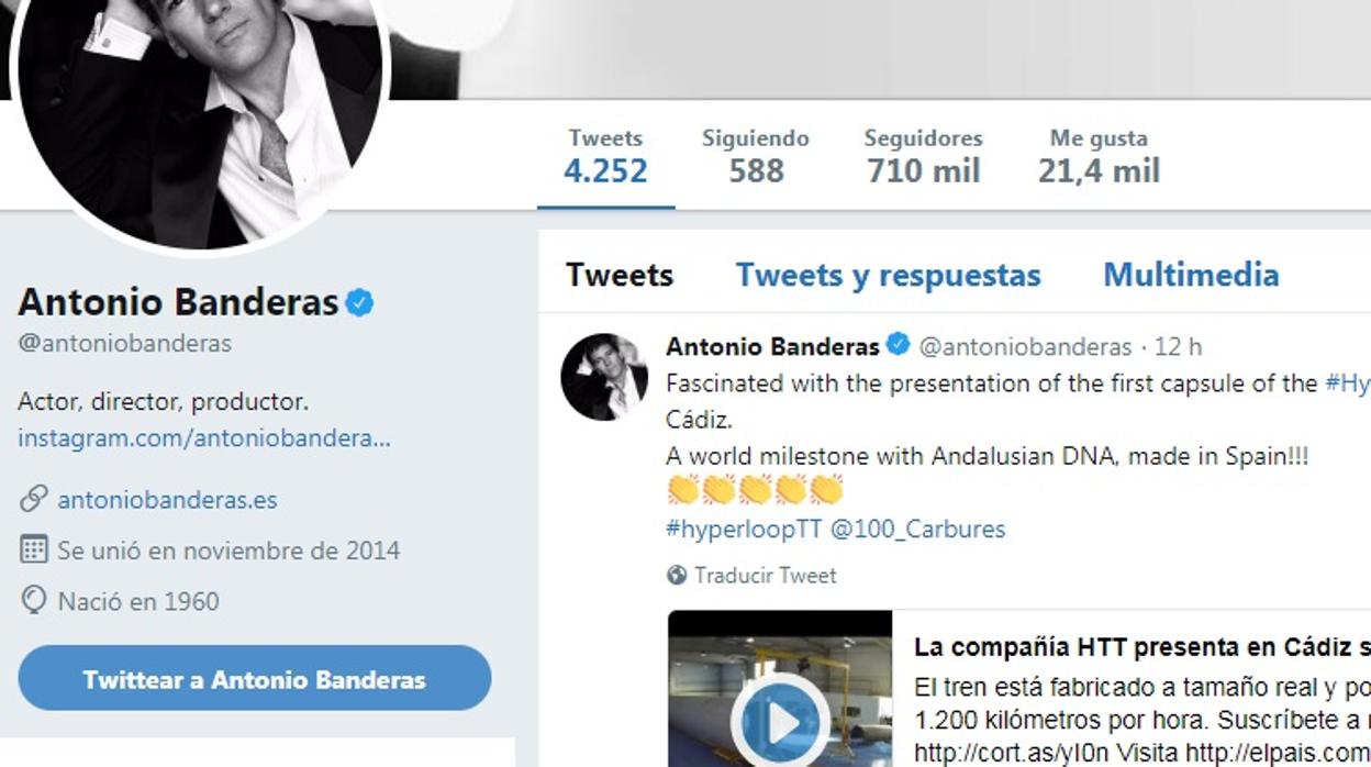 Antonio Banderas, fascinado con el Hyperloop gaditano