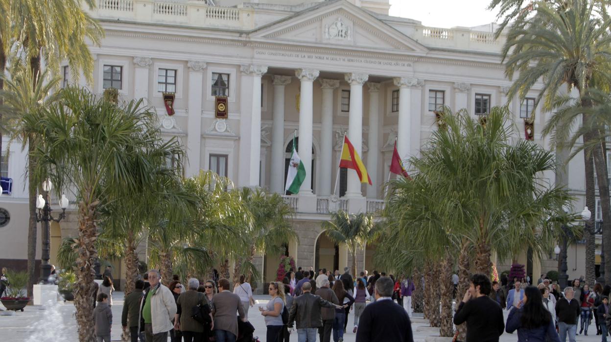 El alcalde de la ciudad, durante un pleno enel Ayuntamiento.