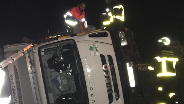 Atendido un camionero tras un accidente de tráfico en Puerto Real