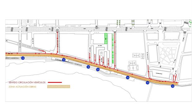 Comienzan el martes los trabajos para la fase 2 del carril bici en la avenida Fernández Ladreda