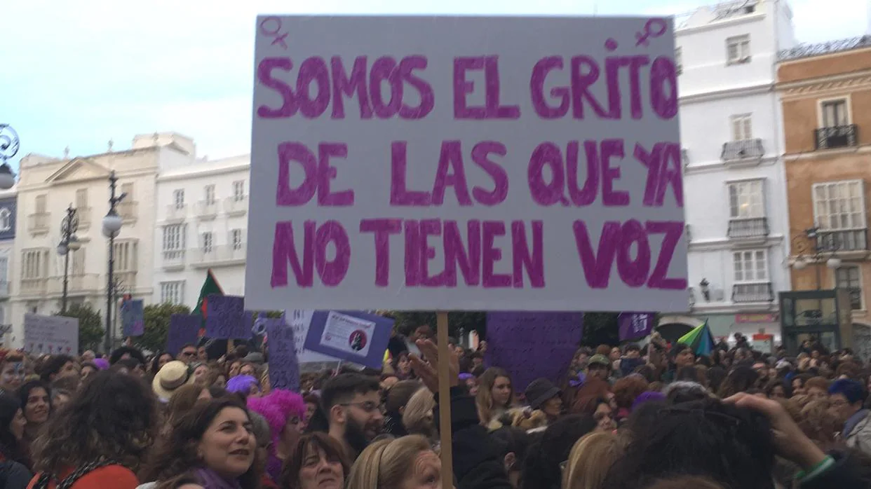 Manifestación del 8-M en Cádiz.