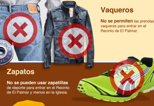 Los vaqueros y zapatillas de deportes están prohibidos