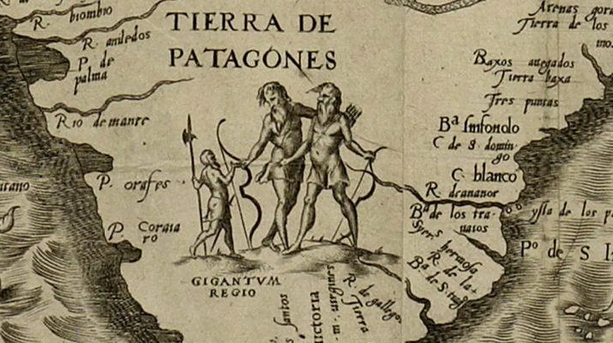 Mapa de la Patagonia de Diego Gutierrez realizado en 1562.