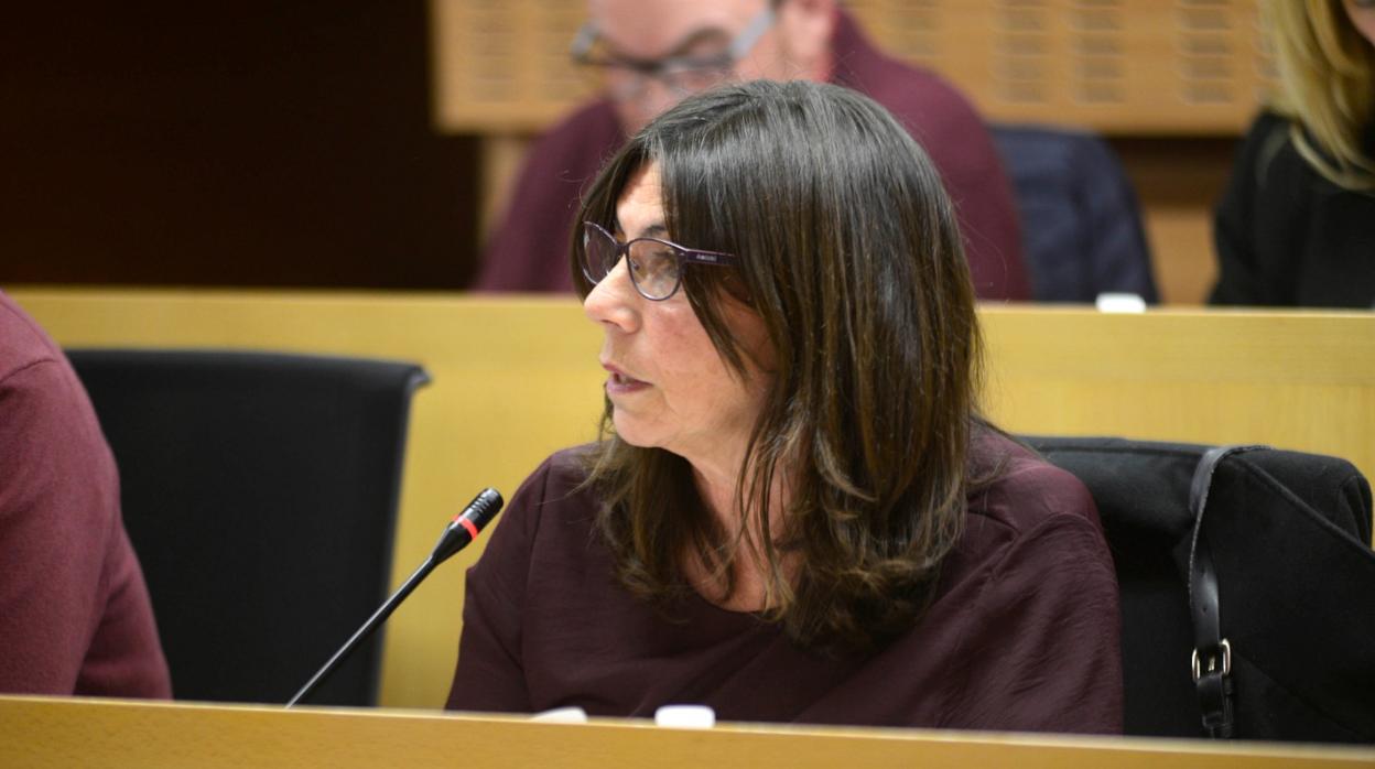 Matilde Roselló durante un pleno.