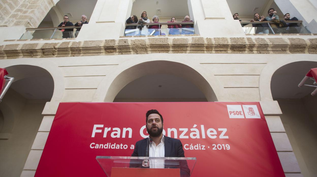 Fran González, el día de su presentación oficial como candidato.
