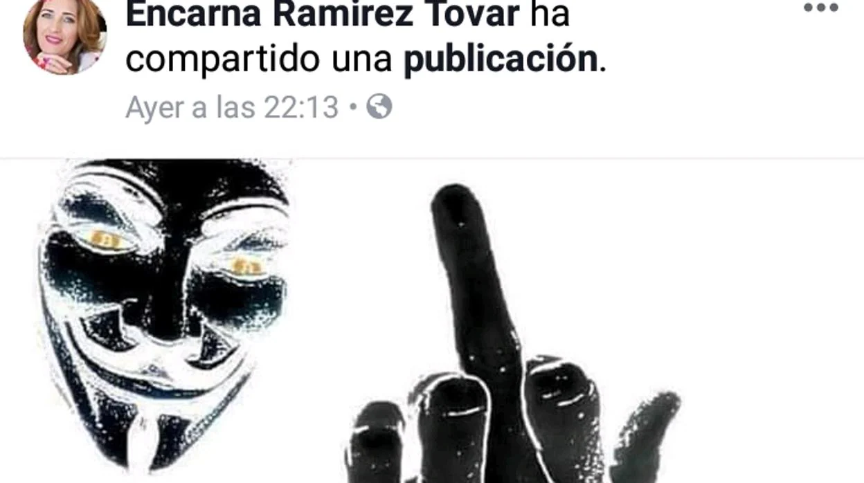 El polémico mensaje que ha dejado en Facebook la concejal de Gerena Encarna Ramírez Tovar