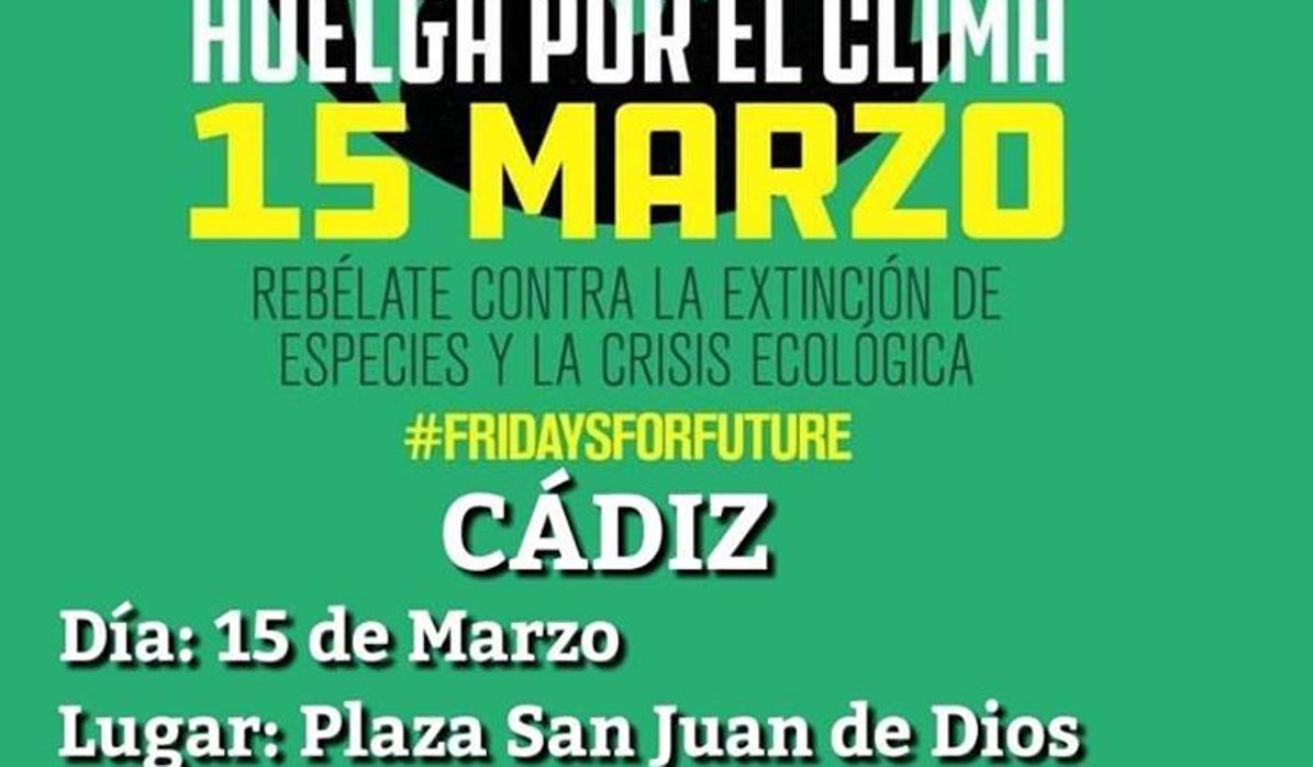 El cartel anunciador de la movilización en defensa del planeta.