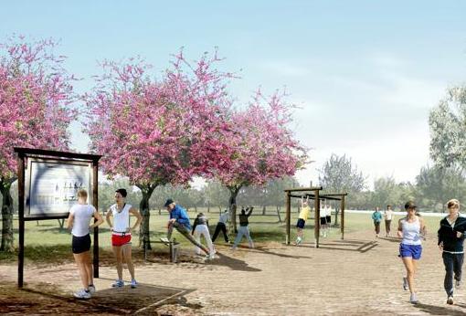 Recreación del que será el nuevo pulmón verde del Aljarafe, el Parque Central de Mairena