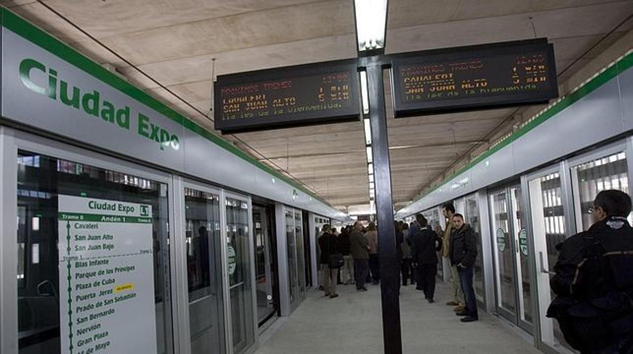 La estación de metro de Ciudad Expo, en Mairena del Aljarafe