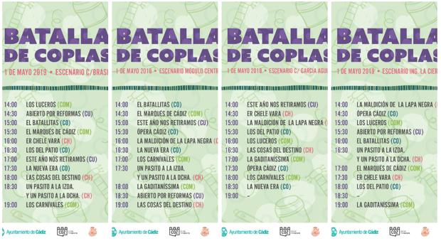 ¿Quién canta y dónde en la Batalla de Coplas 2019 del Paseo Marítimo de Cádiz?