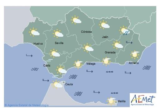 Tiempo en Cádiz, jueves día 9 de mayo