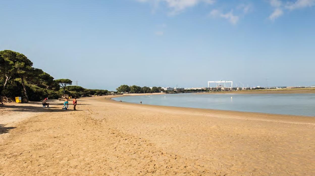 Vista de la playa del Río San Pedro de Puerto Real