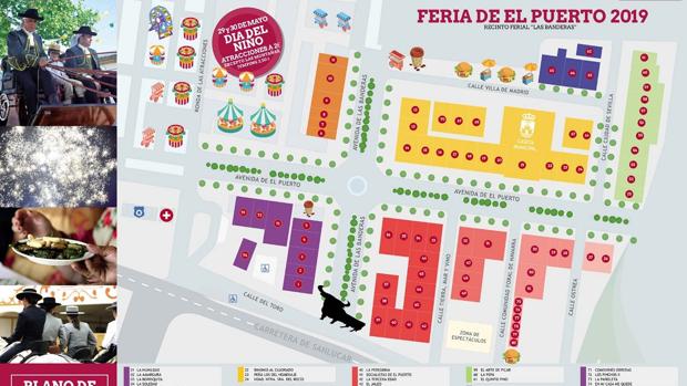 Mapa: El plano de la Feria de El Puerto con todas las casetas