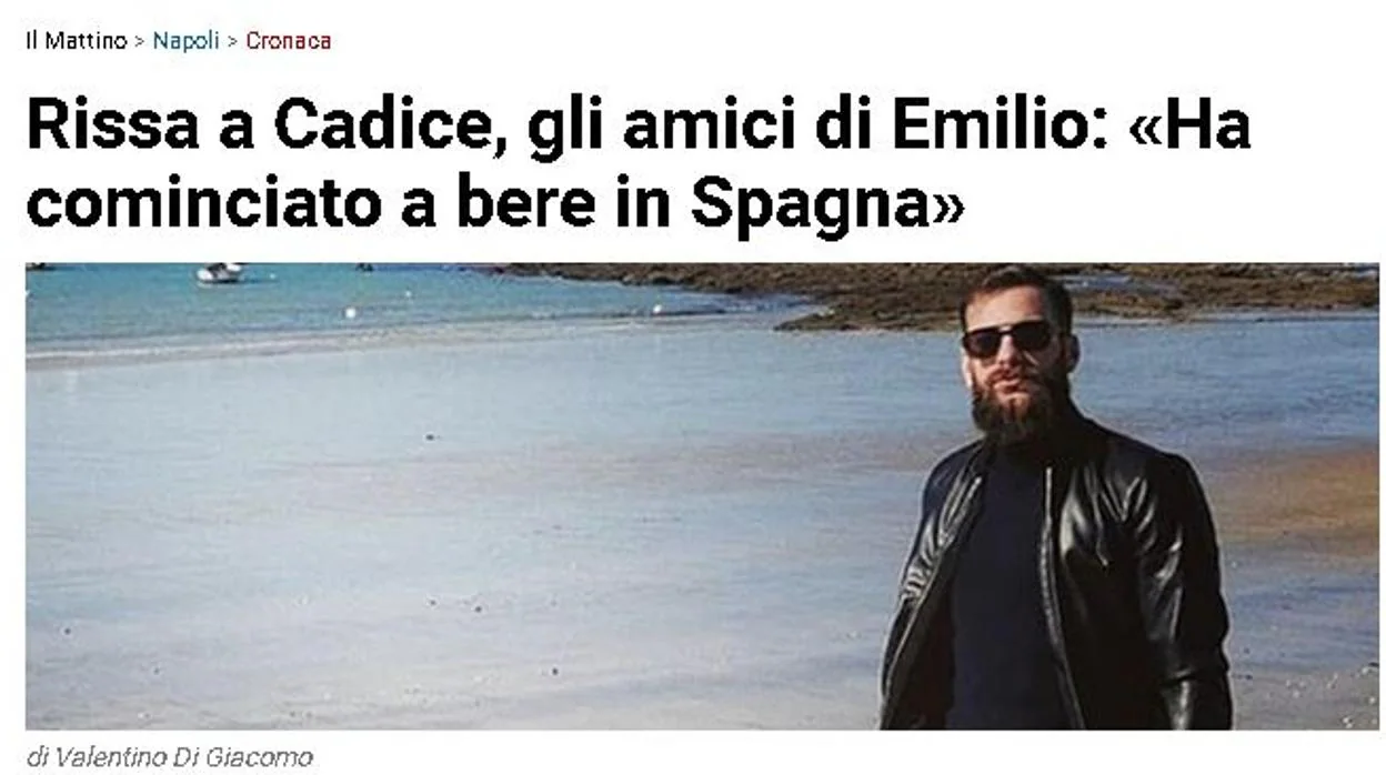 La noticia del estudiante italiano que agredió a un joven gaditano ha protagonizado varias informaciones en Italia.