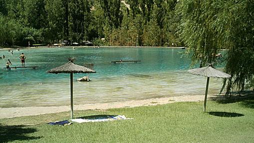 Zona de baño de esta 'playa' de interior.