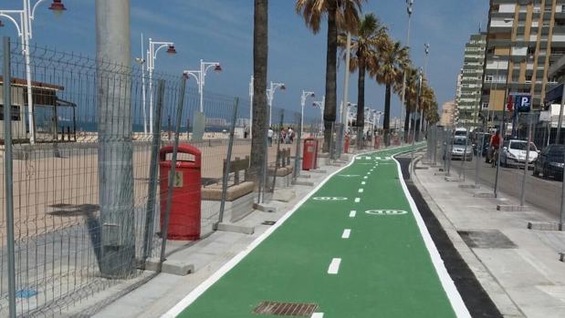 Las obras del carril bici de Cádiz en la zona de extramuros concluirán a finales de junio