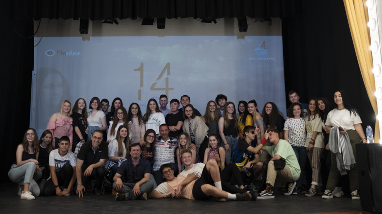 El equipo de grabación del corto '14 días' de Filmeduca