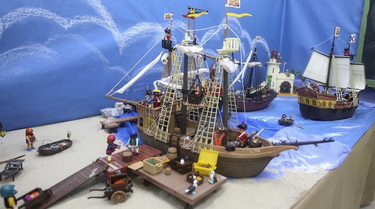 Detalle del diorama con los distintos personajes representados