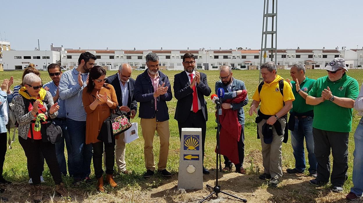 Algunas veredas utreranas cuentan con señalización del Camino de Santiago