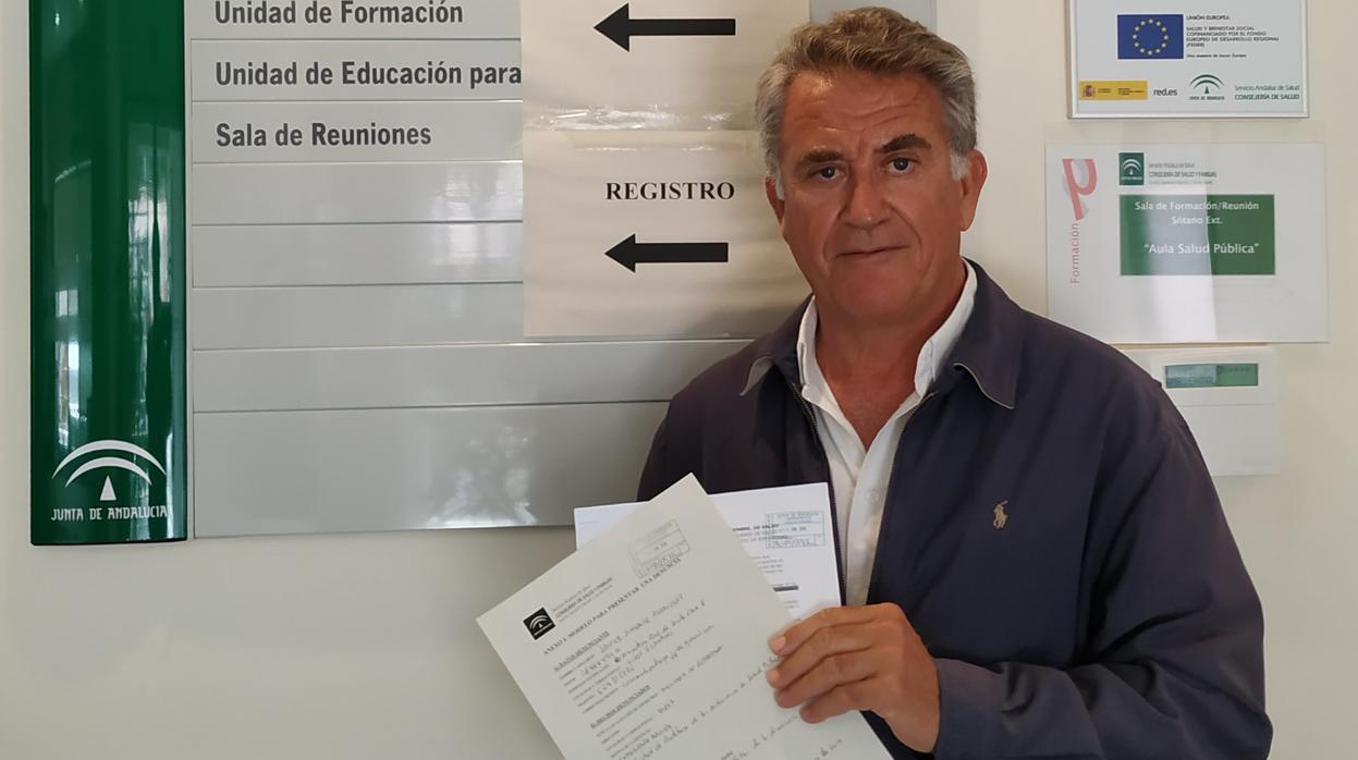 Javier Jiménez registró la petición de auditoría a la Consejería de Salud y Familias