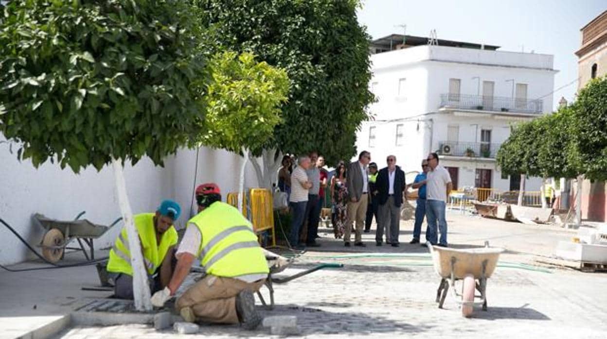 Una de las obras beneficiadas con el Plan Supera puesto en marcha por la Diputación de Sevilla