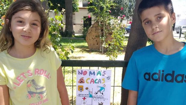 Un grupo de escolares utreranos impulsa una campaña para acabar con los excrementos caninos