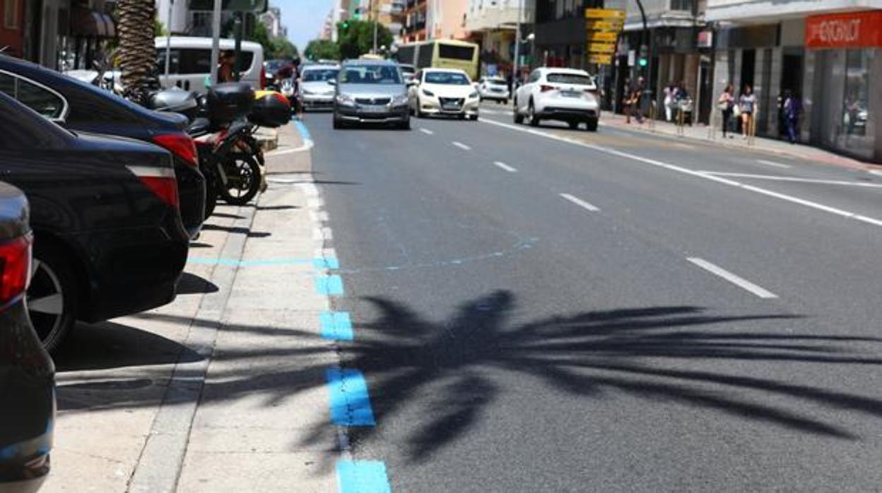 La nueva zona azul de la Avenida Cayetano del Toro