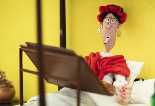 Frida Kahlo, de plastilina en la Diputación de Cádiz.