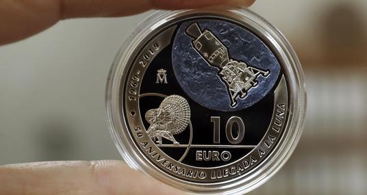 Moneda conmemorativa Viaje a la Luna