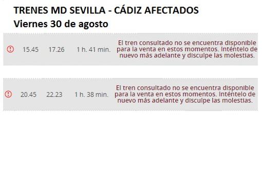 Huelga de Renfe: Cádiz sufrirá los paros de los trenes en Andalucía