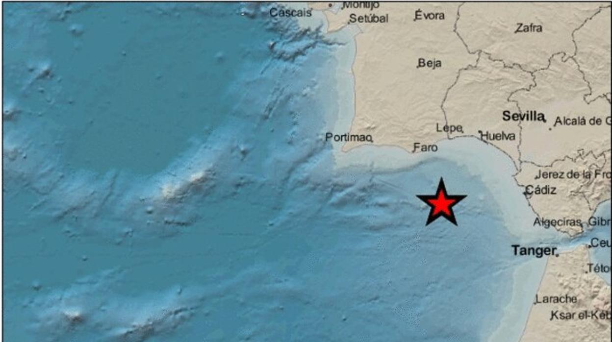 Registrado un terremoto de magnitud 2,2 en el Golfo de Cádiz