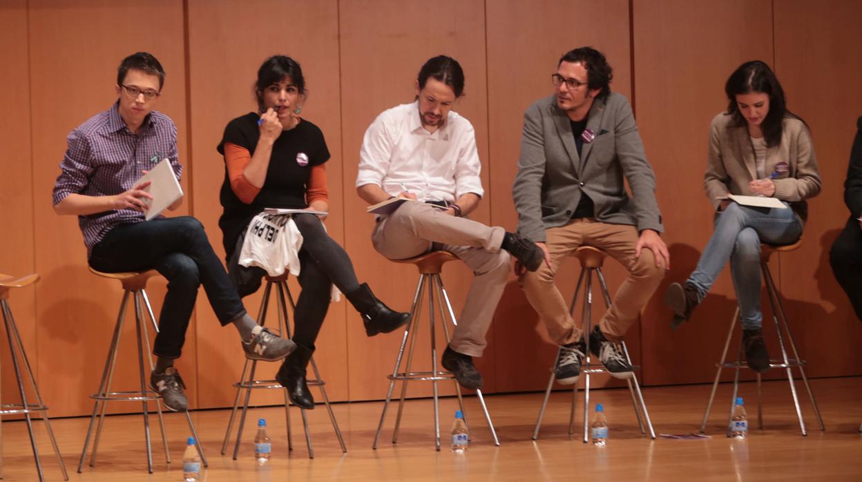 Íñigo Errejón, durante el mitin central de apertura de campaña en 2015.