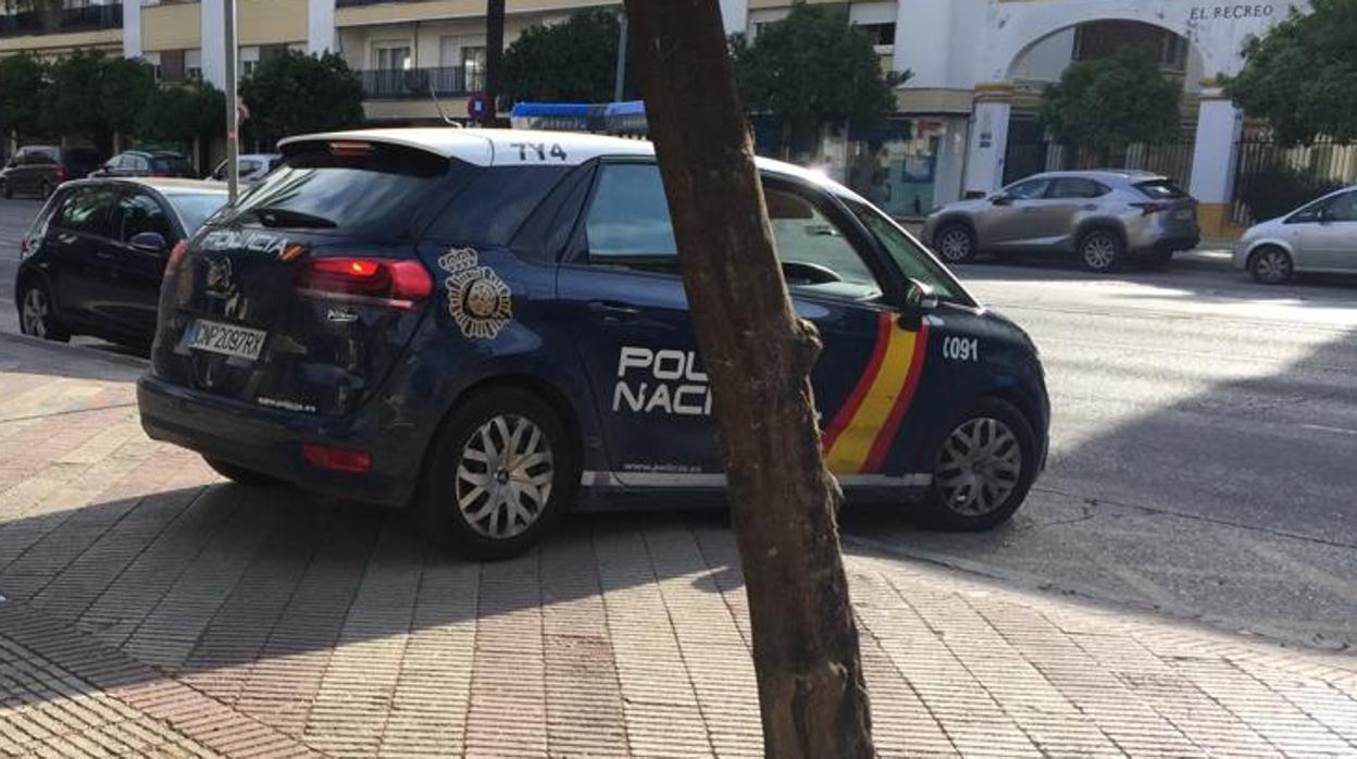 Imagen del acusado saliendo en el coche policial de la Audiencia el pasado viernes