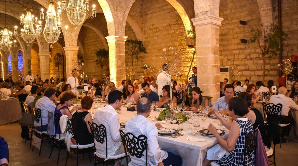 Una de las cenas en las Bodegas Gonzalez Byass, un marco incomparable