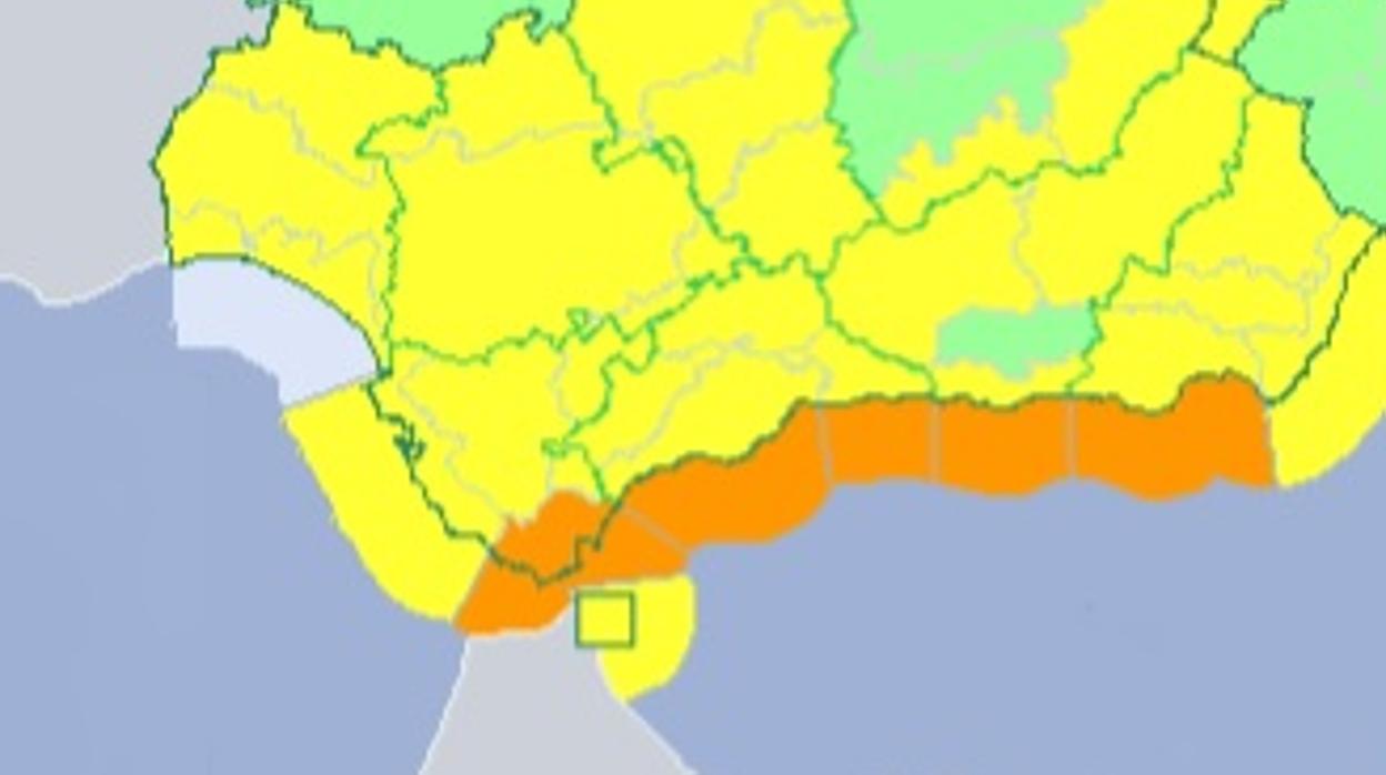 Cádiz estará en alerta naranja por temporal de viento