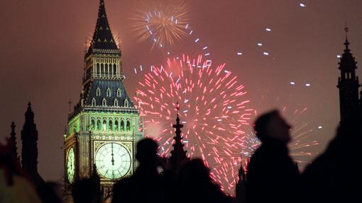 Fuegos artificiales en Londres.