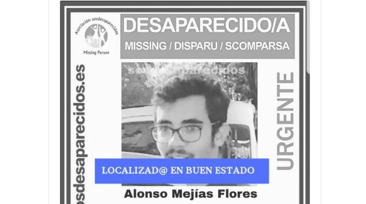 Alonso Mejías Flores tiene 19 años y está desaparecido