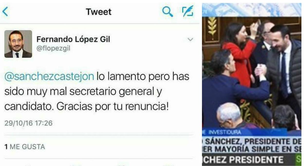 La relación de odio y amor de López Gil con el presidente Sánchez