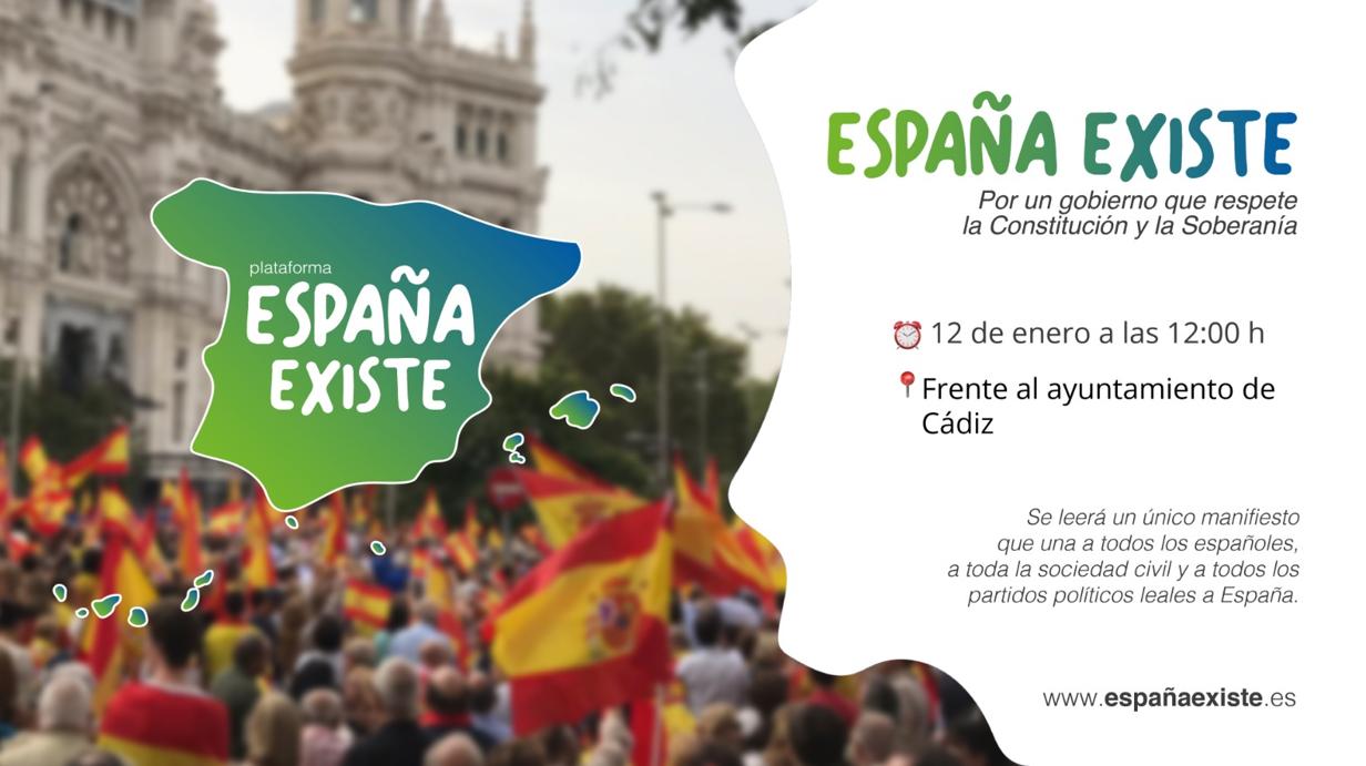 Cartel de la convocatoria en la capital gaditana.